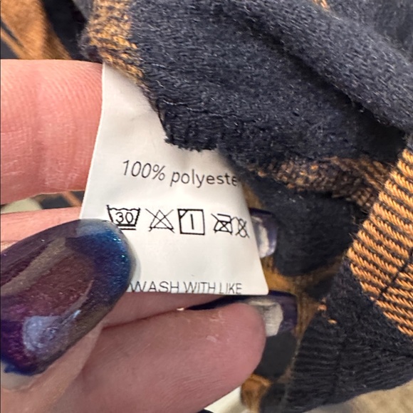 NWOT Navy and Orange Plaid Midi Dress with Belt, Multiple Sizes - Picture 10 of 11